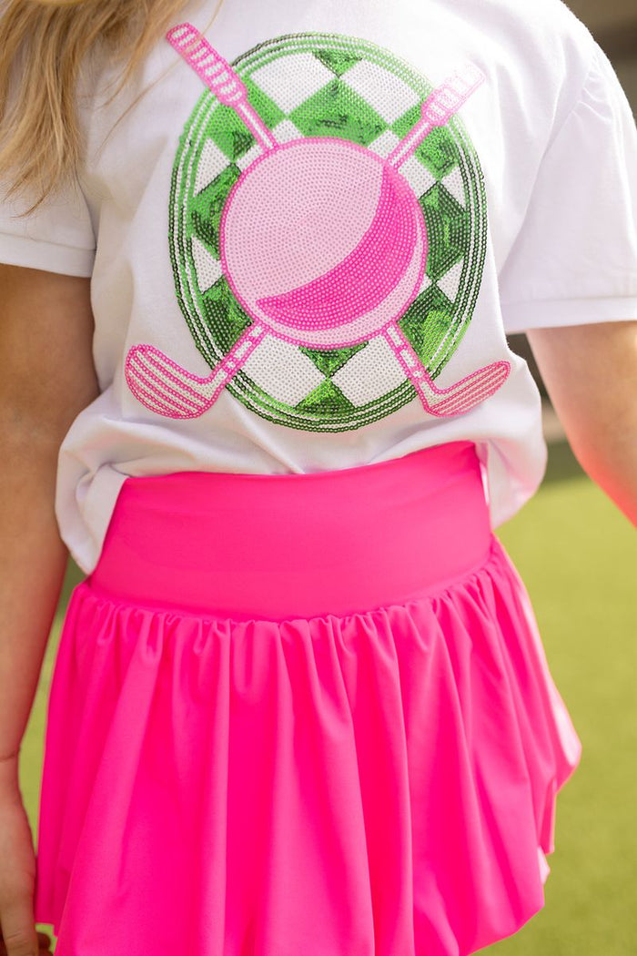 ATHLETIC HOT PINK BUBBLE SKIRT