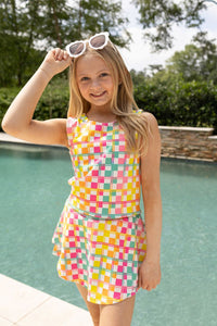 GEOMETRIC ATHELETIC SKIRT SET