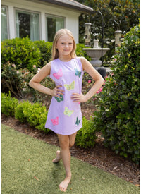 SEQUINS BUTTERFLY PATCH DRESS