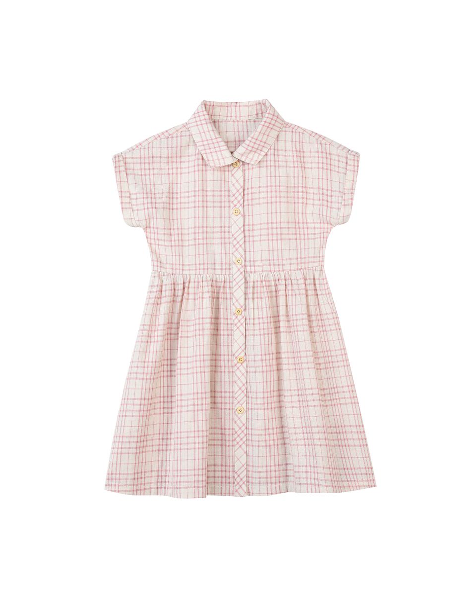 HEATHER DRESS PINK PLAID