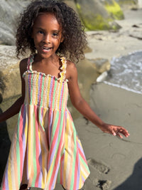 SAVANNAH DRESS MULTI STRIPE