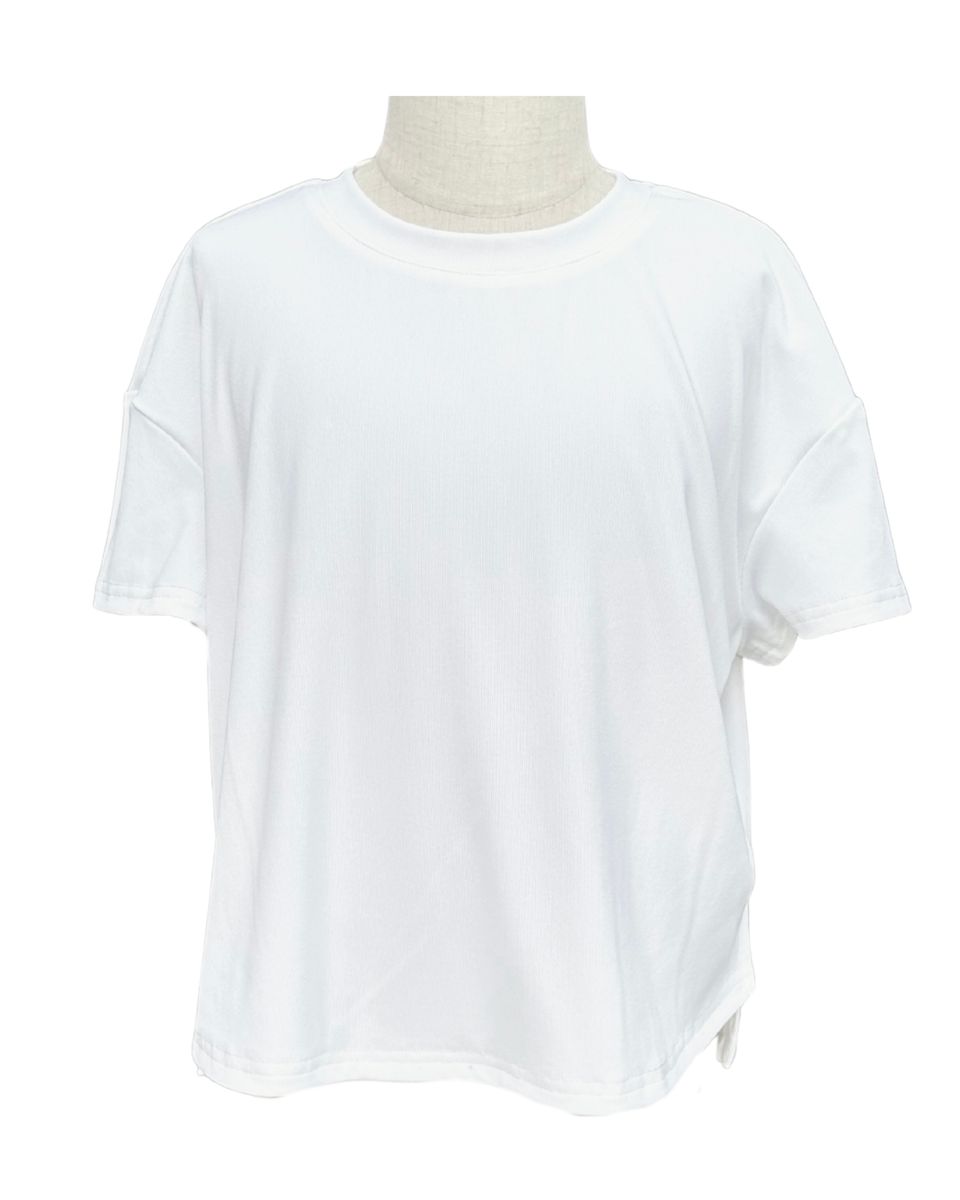 PLEAT TYLER RIB TOP WHITE