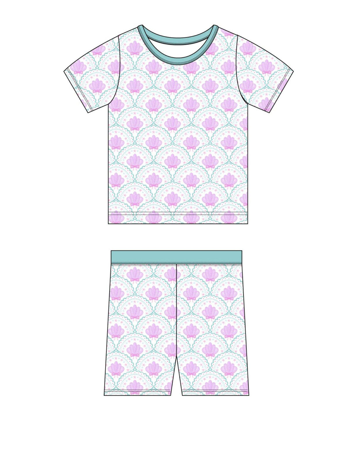 Seaside Shells Pj Short Set