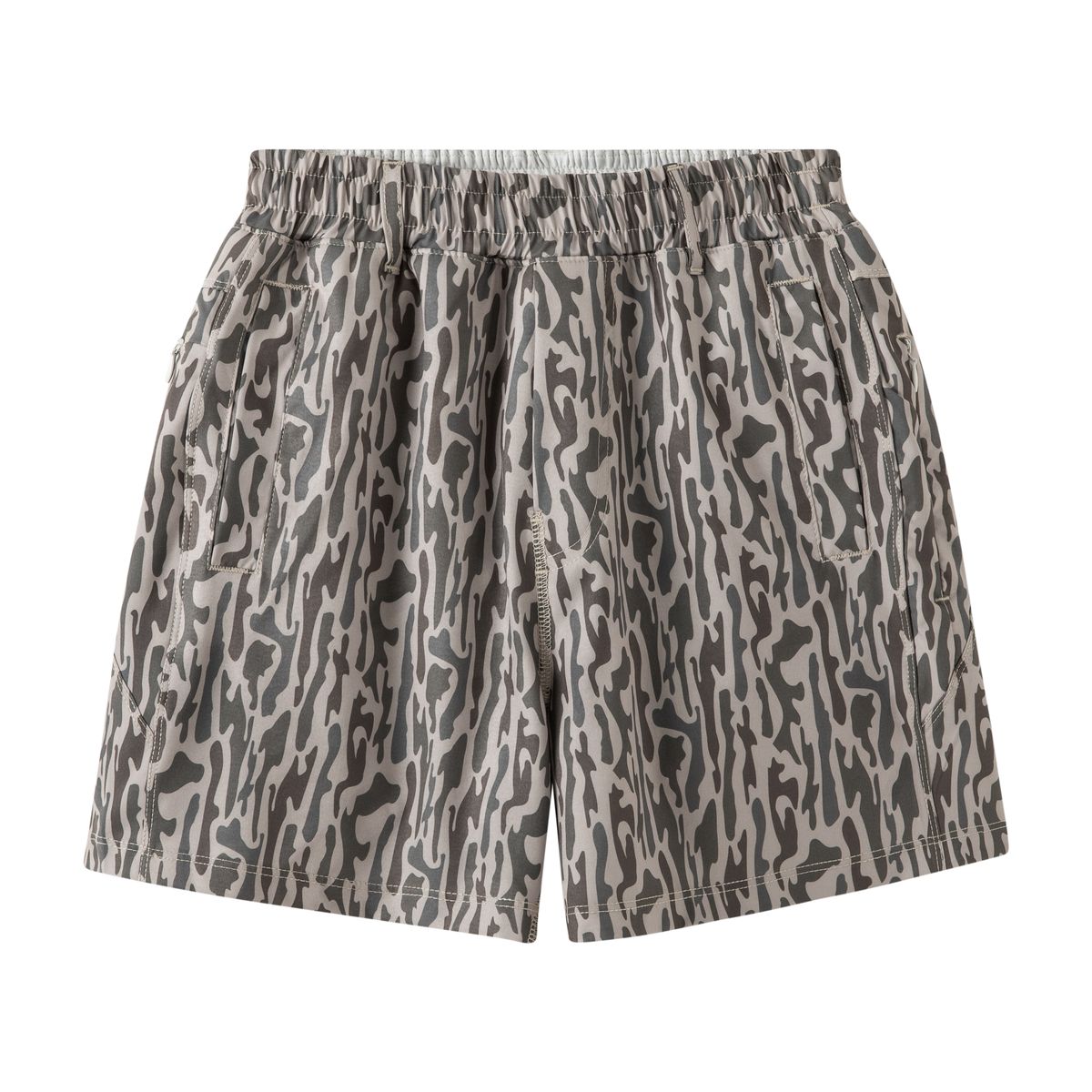 Patterned shorts on a white background