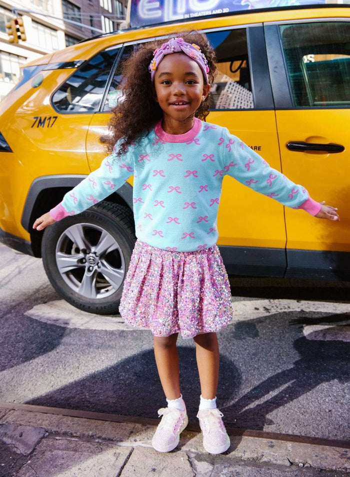 LOLA AND THE BOYS CUTE BOWS SWEATSHIRT