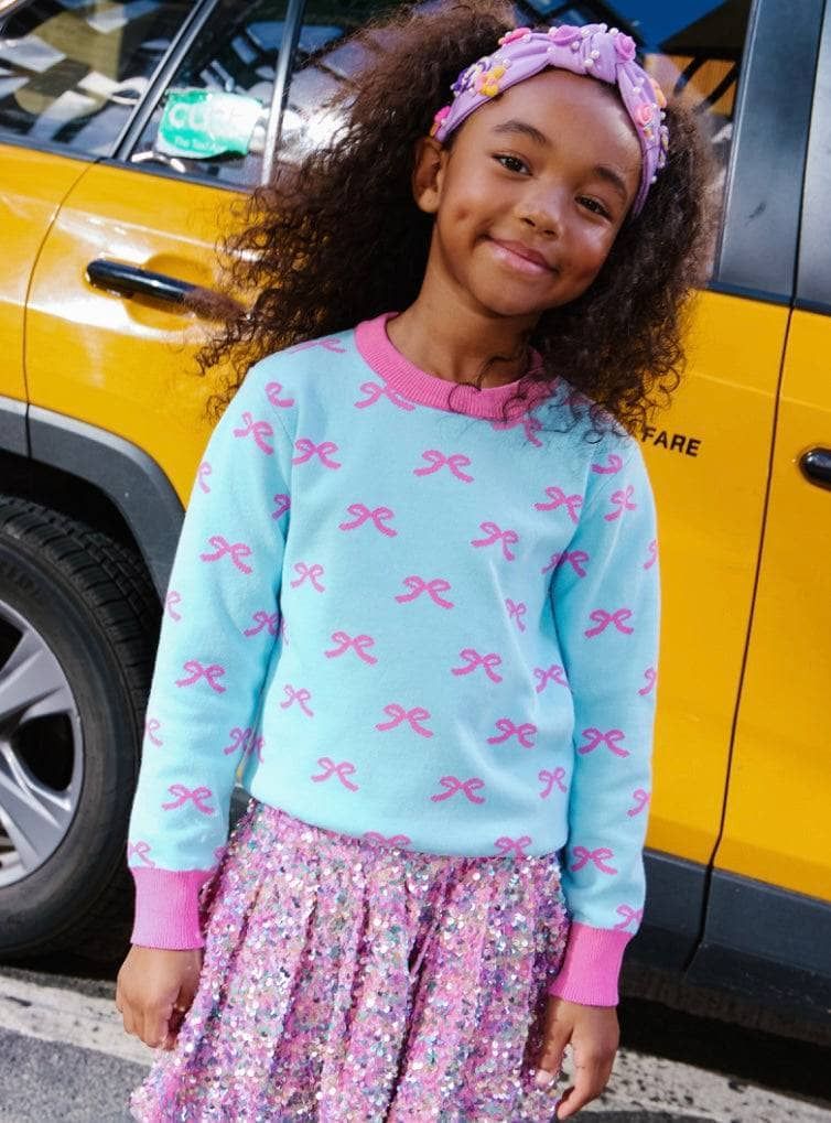 LOLA AND THE BOYS CUTE BOWS SWEATSHIRT