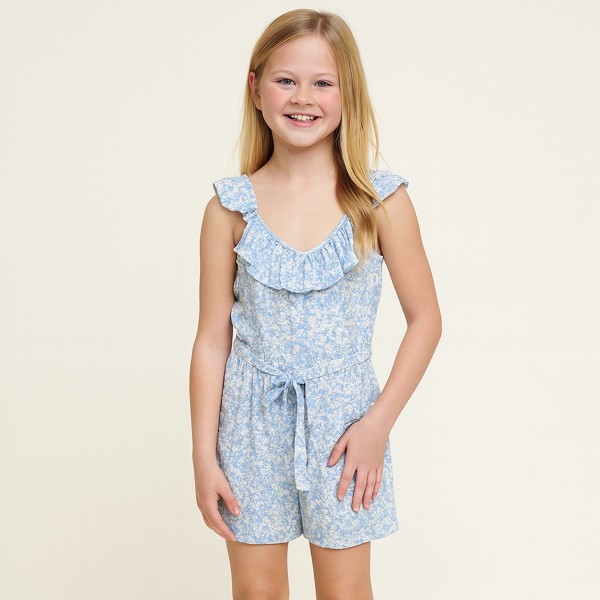 FLORAL RUFFLE ROMPER