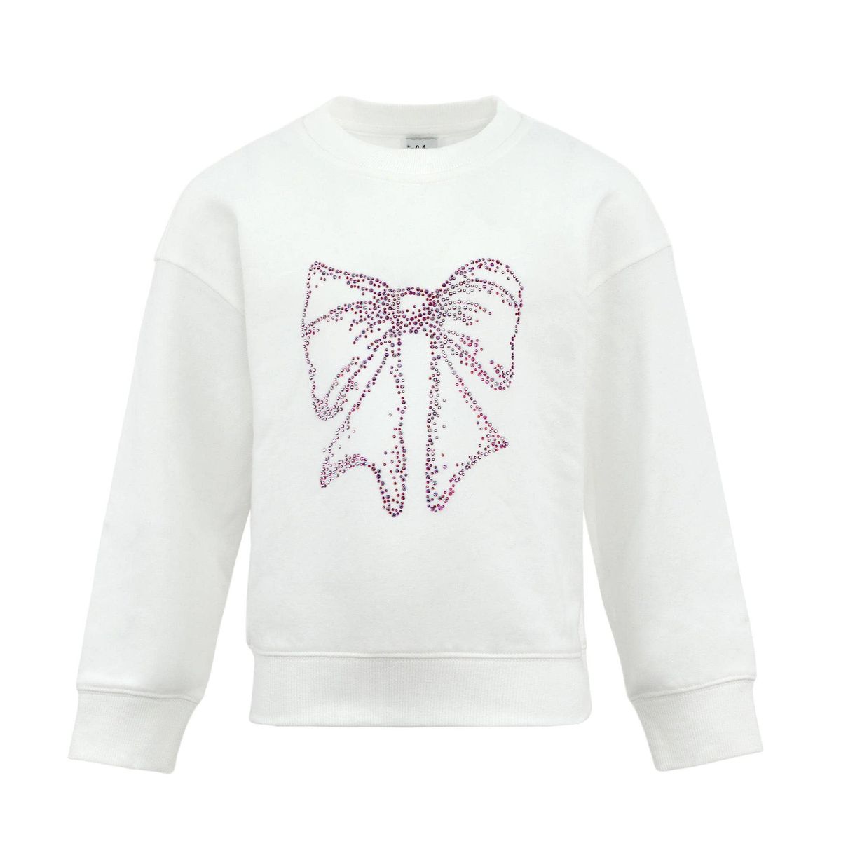 LOLA AND THE BOYS SHIMMER BOW SWEATSHIRT