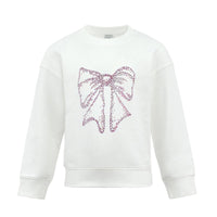 LOLA AND THE BOYS SHIMMER BOW SWEATSHIRT