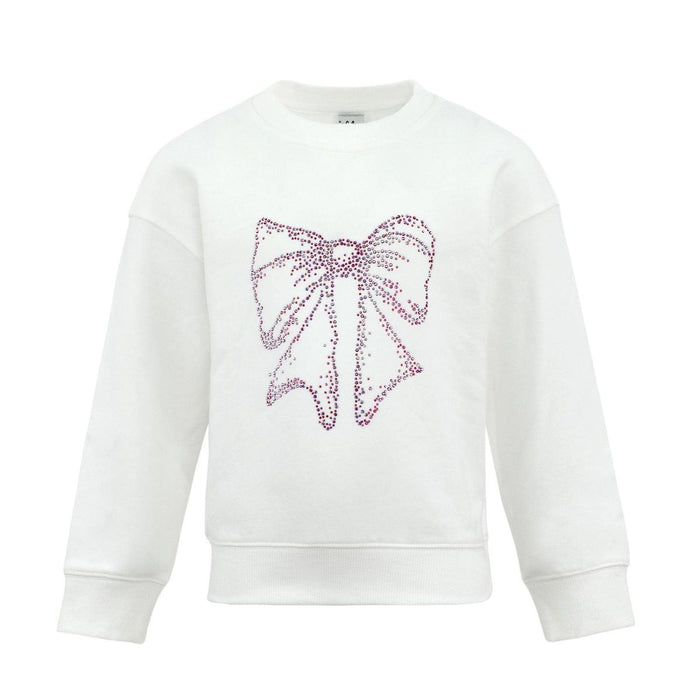 LOLA AND THE BOYS SHIMMER BOW SWEATSHIRT