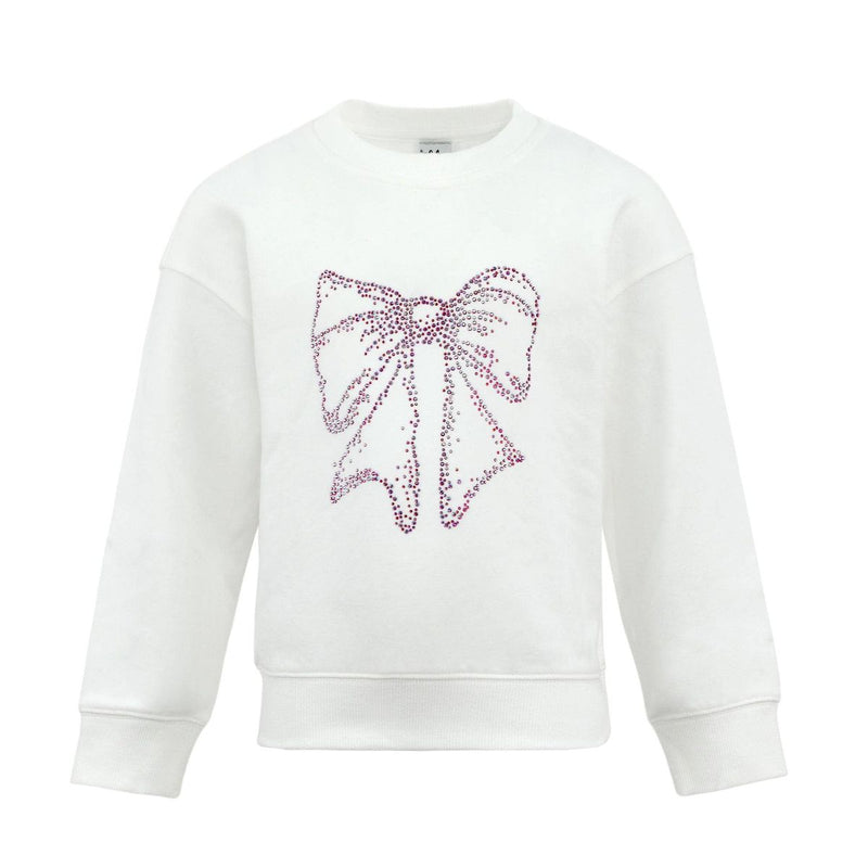 LOLA AND THE BOYS SHIMMER BOW SWEATSHIRT