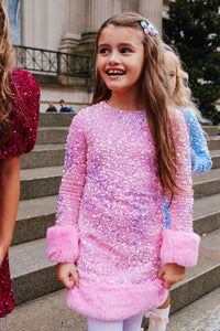 LOLA AND THE BOYS SABRINA SHIMMER DRESS