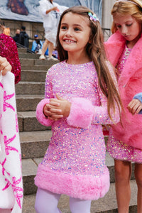 LOLA AND THE BOYS SABRINA SHIMMER DRESS