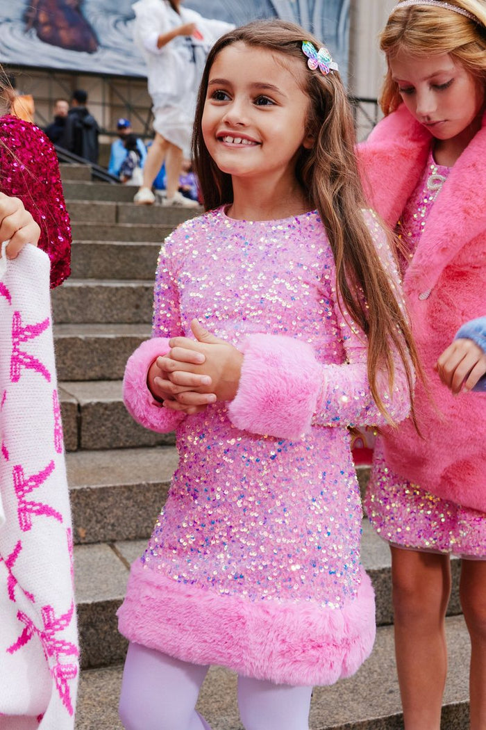 LOLA AND THE BOYS SABRINA SHIMMER DRESS