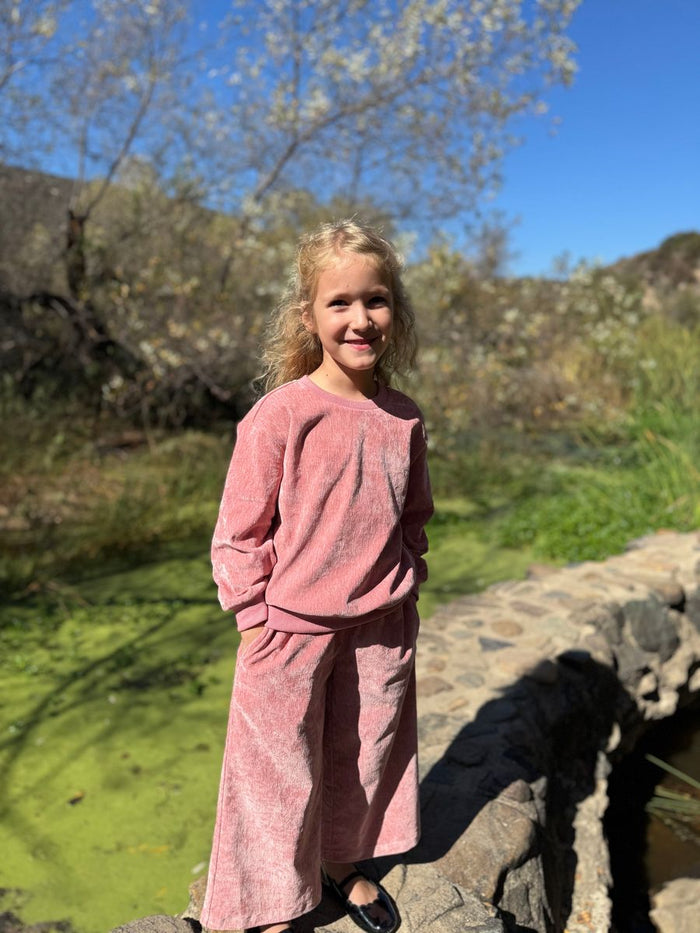 Maeve Sweatshirt Set Rose Velour