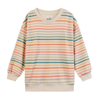 Colorful striped sweater on a white background