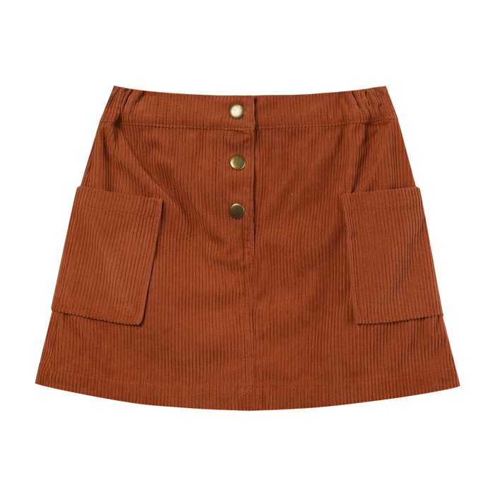 Vignette Daphne Skirt Rust Corduroy