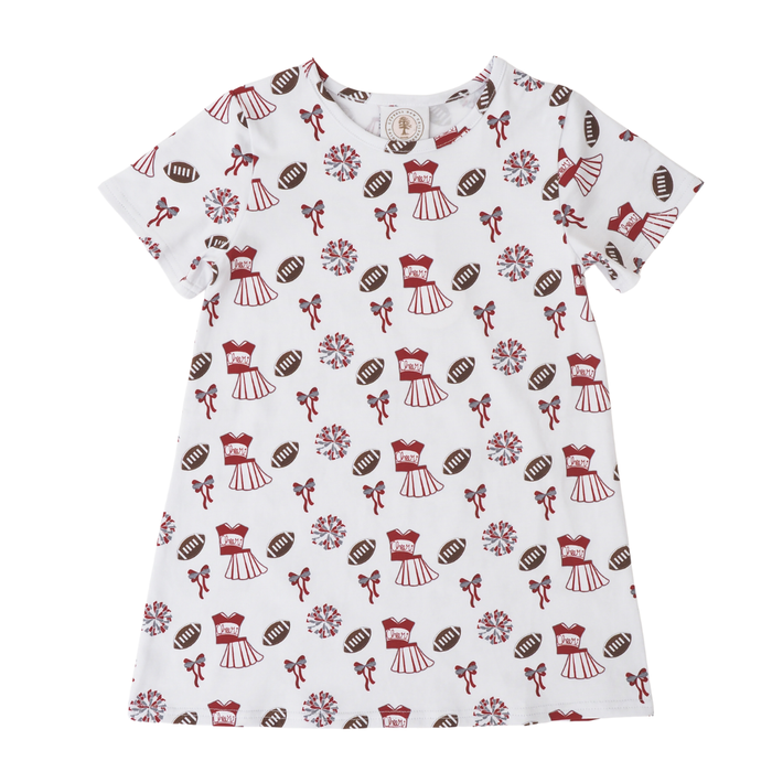 Varsity Maroon Susie Swing Dress
