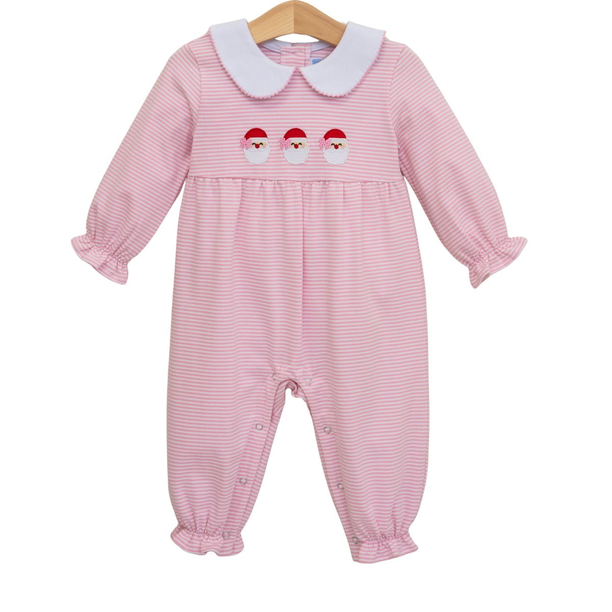 Trotter Street Santa Trio Romper Pink
