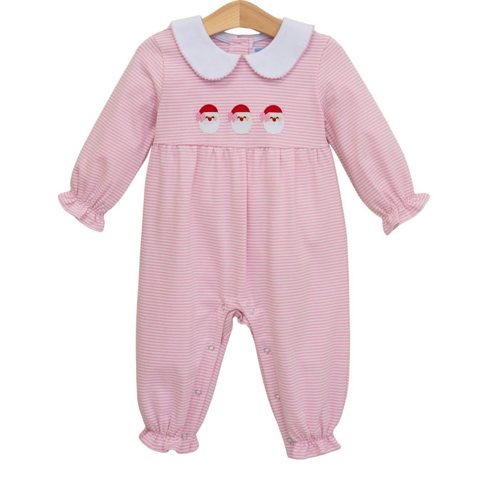 Trotter Street Santa Trio Romper Pink
