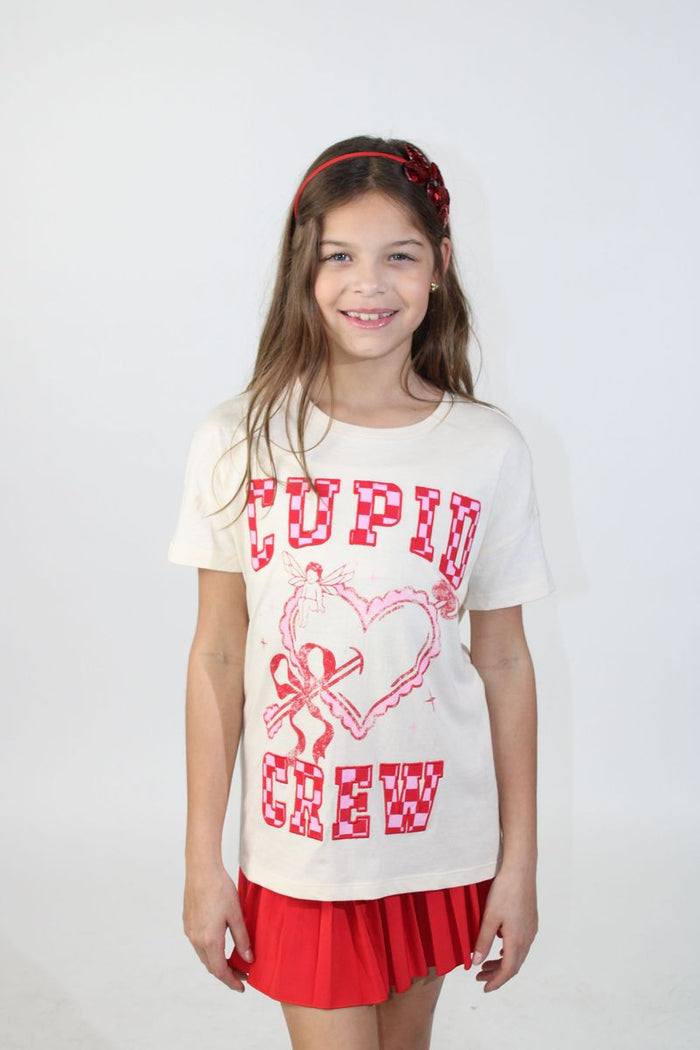 CUPID CREW APPLIQUE TOP