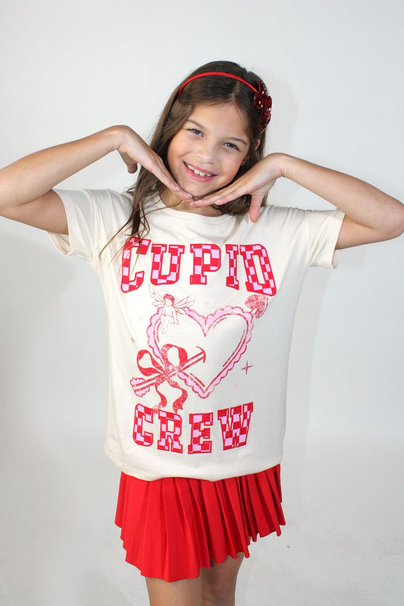 CUPID CREW APPLIQUE TOP