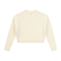 Cream-colored sweater on a white background