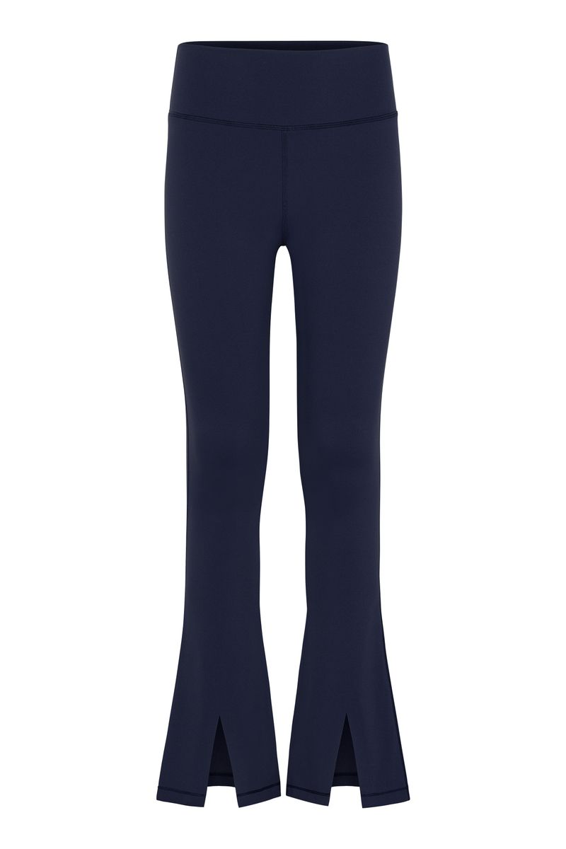 Pleat Adele Split Flare Leggings Navy