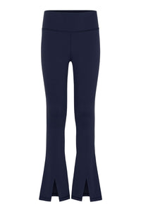 Pleat Adele Split Flare Leggings Navy