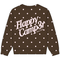 Happy Camp3r Cocoa Dot Youth Crewneck