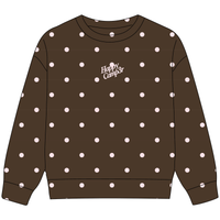 Happy Camp3r Cocoa Dot Youth Crewneck