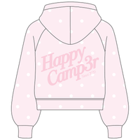 Happy Camp3r Pink Sprinkle Youth Half Zip Scuba Hoodie
