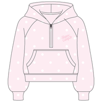 Happy Camp3r Pink Sprinkle Youth Half Zip Scuba Hoodie