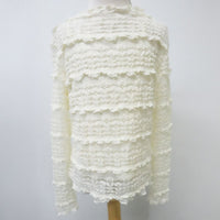 Love Daisy Cream Ruffle Lace Mock Neck with Tank