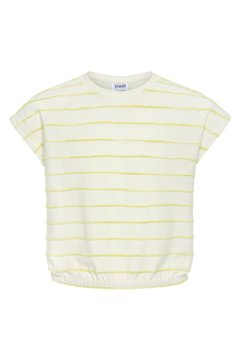 PLEAT HARTLEY TOP LIME STRIPE