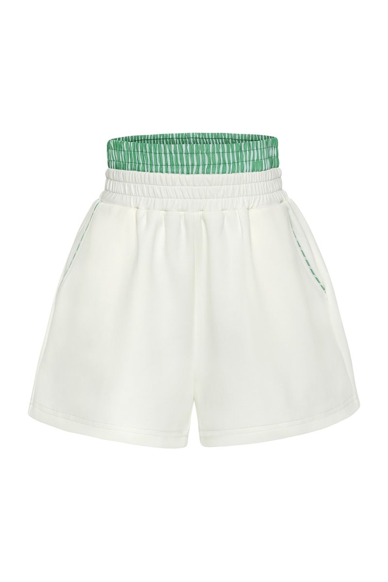 PLEAT COMER SHORT HAMPTON STRIPE