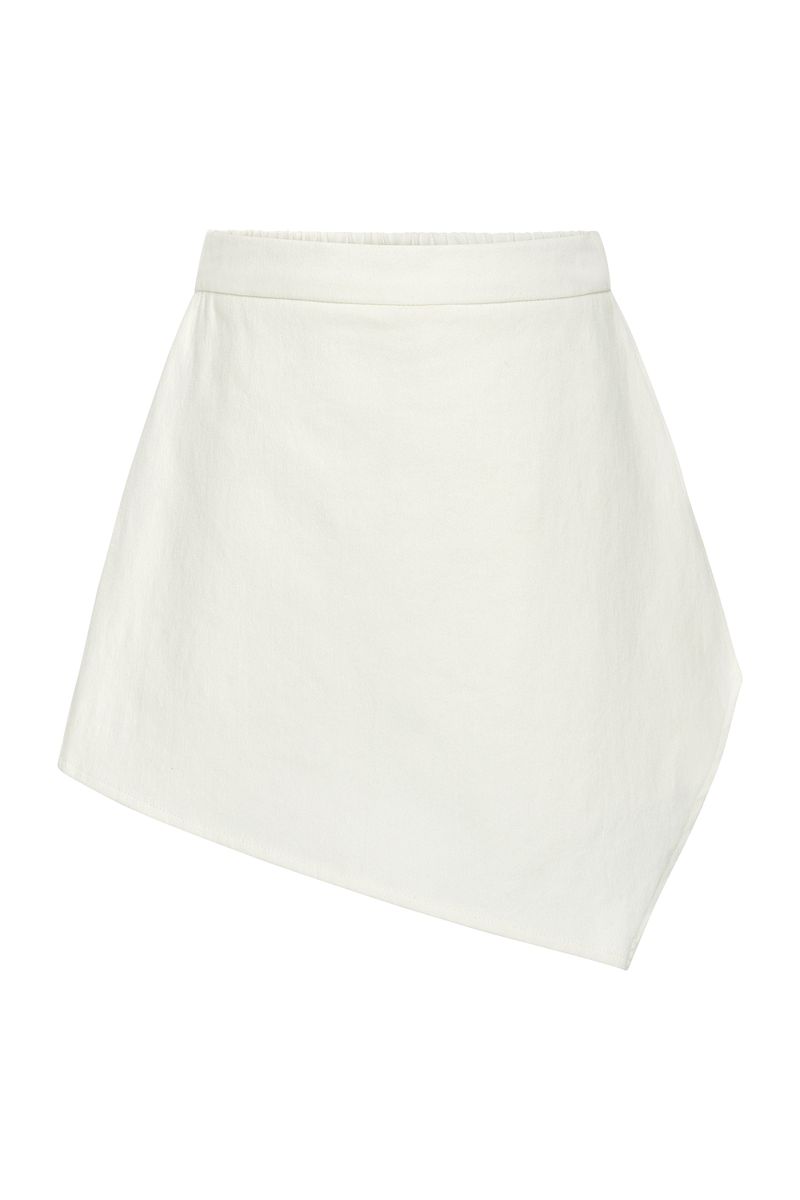 PLEAT ALDEN SKORT OFF WHITE