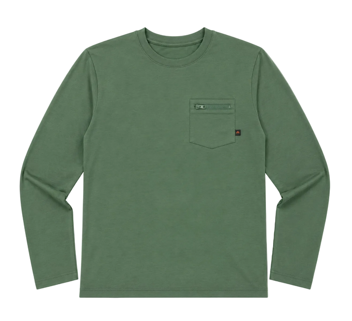 Finn Mayfly Long Sleeve Moose Field Green