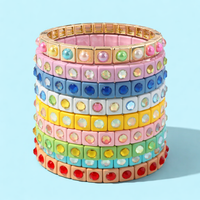 MAEVE ENAMEL STRETCH BRACELET COLORFUL