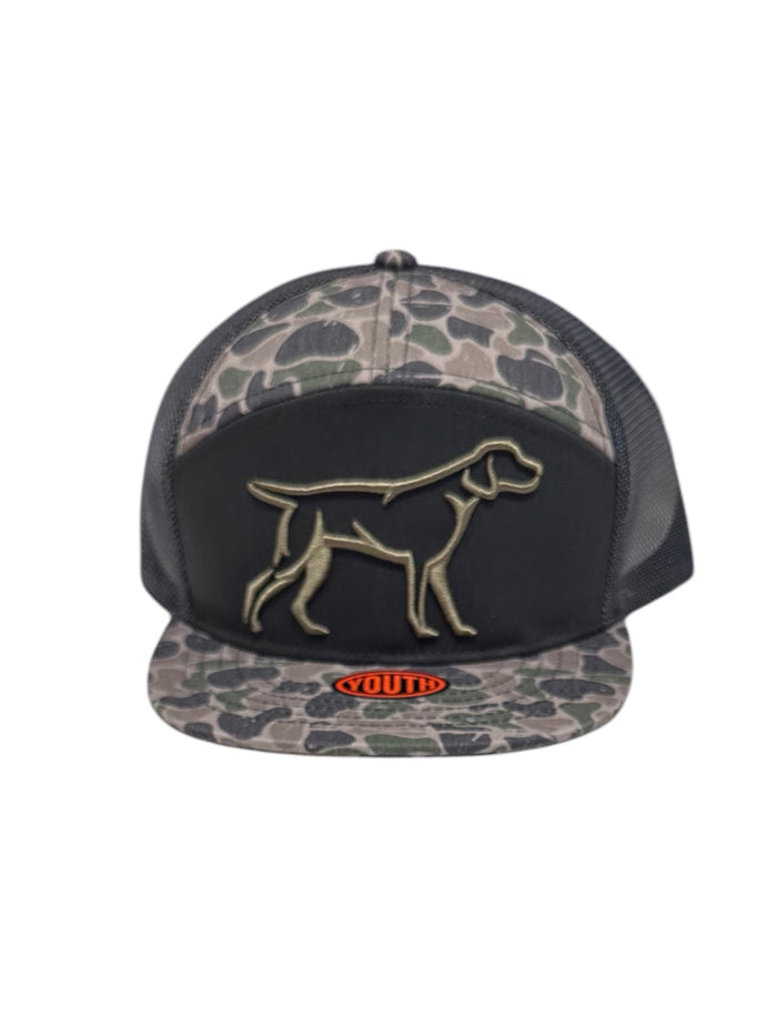 FIELDSTONE YOUTH BACKWOODS CAMO 7 PANEL GREY HAT