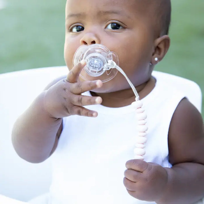 BELLA TUNNO LIGHT PINK PACIFIER CLIP