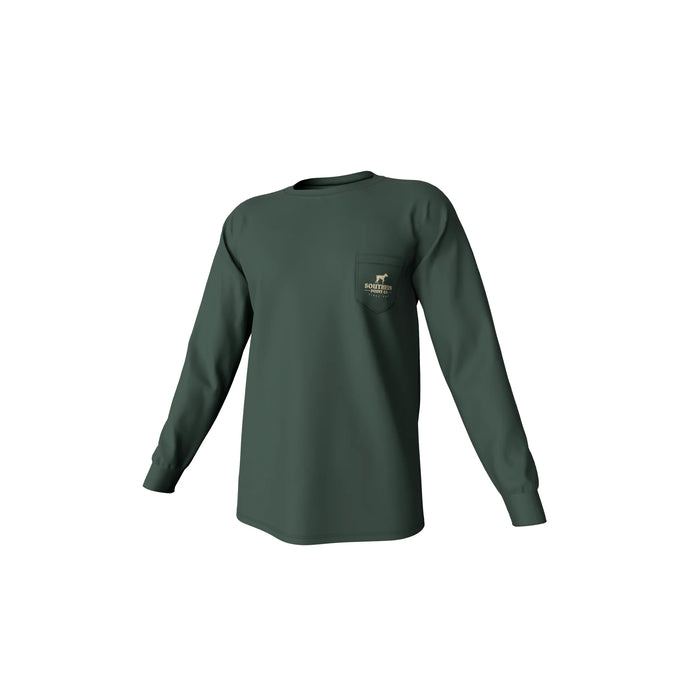 SOUTHERN POINT CO. YOUTH LS CAMO LONG SLEEVE DUCK GREEN