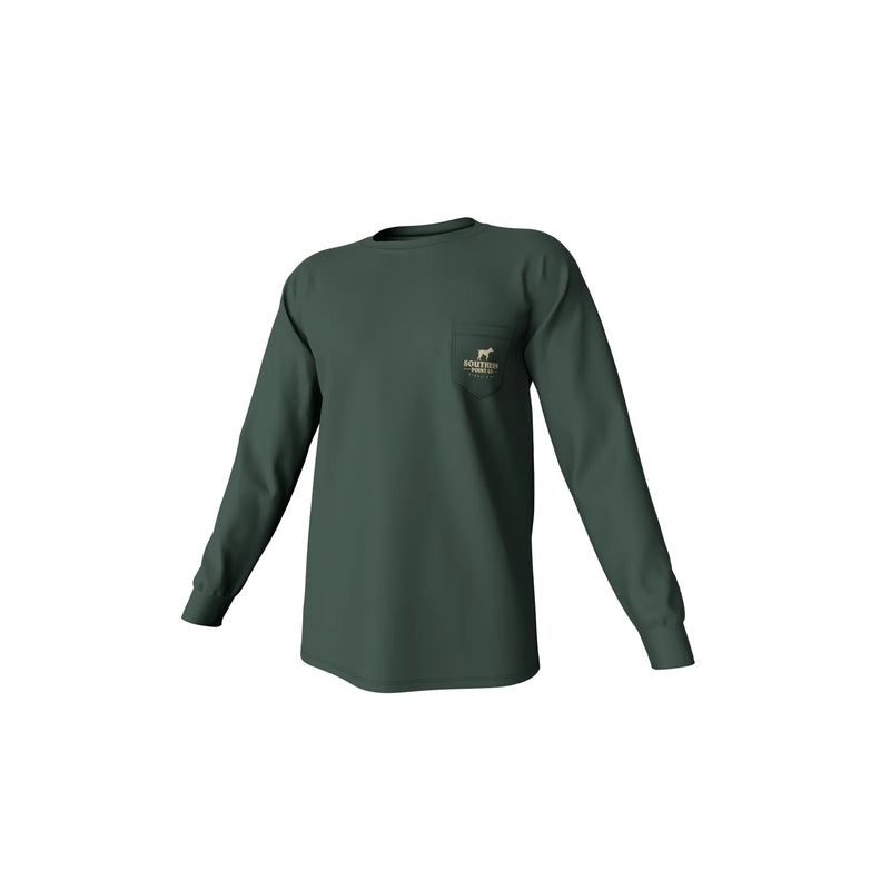 SOUTHERN POINT CO. YOUTH LS CAMO LONG SLEEVE DUCK GREEN