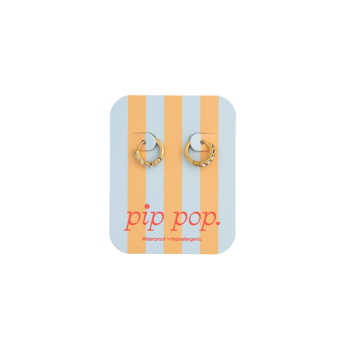 Pip Pop Post Dainty Gem Hoop - Hypoallergenic, Flat Back