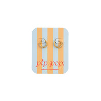 Pip Pop Post Dainty Gem Hoop - Hypoallergenic, Flat Back