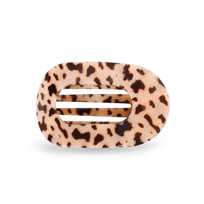 TELETIES BLONDE TORTOISE MEDIUM FLAT ROUND CLIP