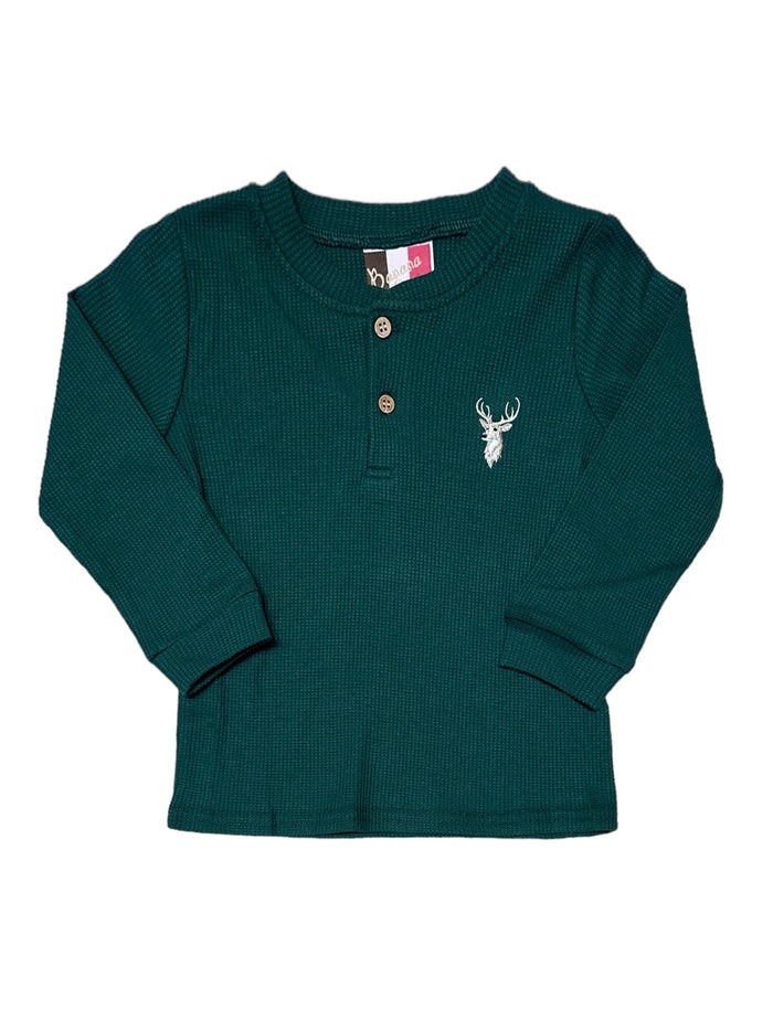 BANANA SPLIT BOYS HENLEY DEER SHIRT