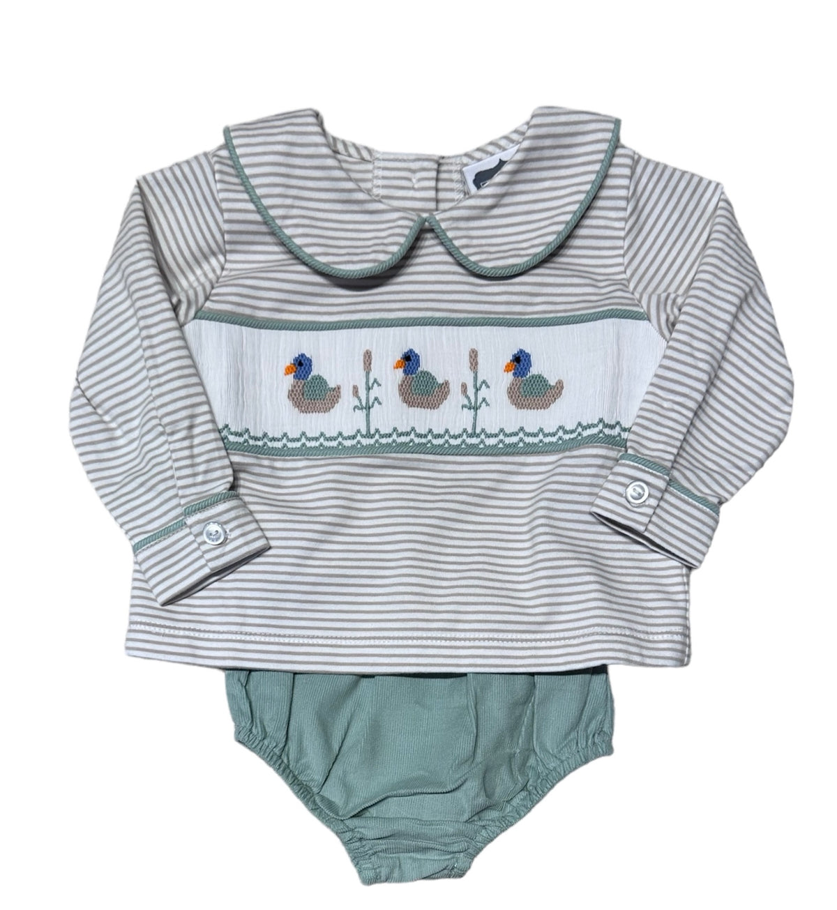 TRUE SMOCKED DUCK BLOOMER SET