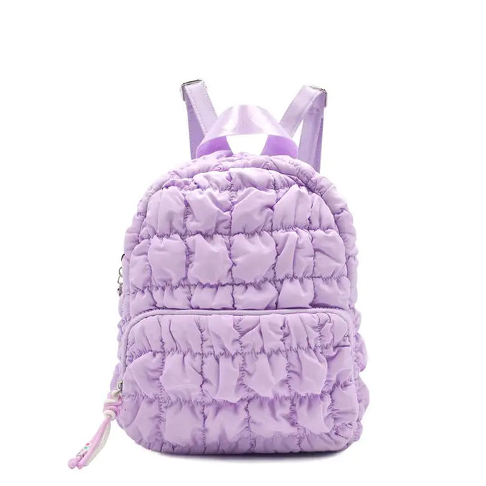 OMG ACCESORIES QULITED SCRUNCHIES MINI BACKPACK PURPLE