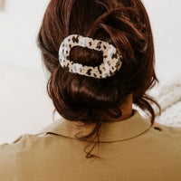 TELETIES BLONDE TORTOISE MEDIUM FLAT ROUND CLIP
